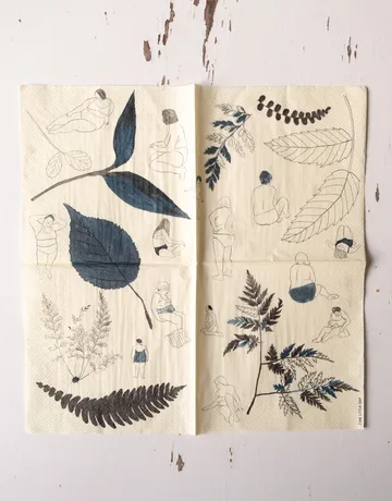 Saltholmen napkin 25 pack - Yellow-grey - Fine Little Day