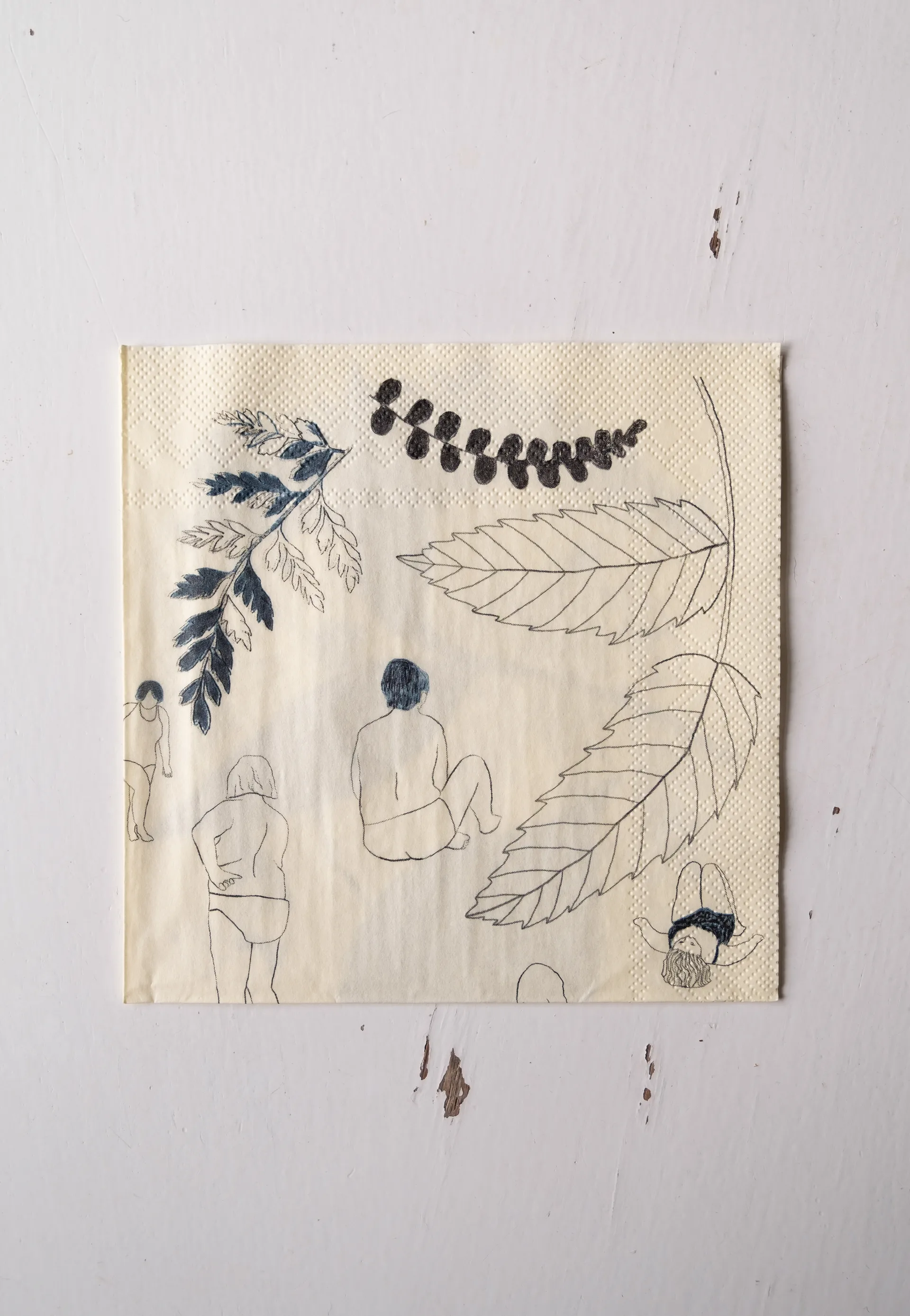 Saltholmen napkin 25 pack, Yellow-grey Fine Little Day