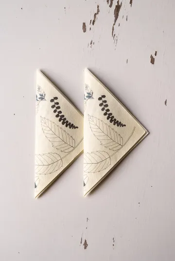 Saltholmen napkin 25 pack - Yellow-grey - Fine Little Day