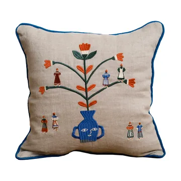 Seasonal pillowcase 38x38 cm - Natural-blue - Fine Little Day