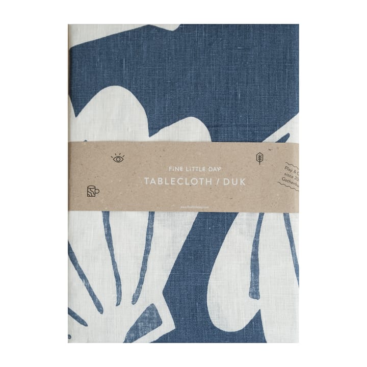 Shell tablecloth linen 149x149 cm - Blue - Fine Little Day