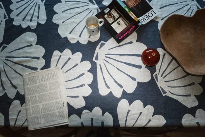 Shell tablecloth linen 149x250 cm - Blue - Fine Little Day