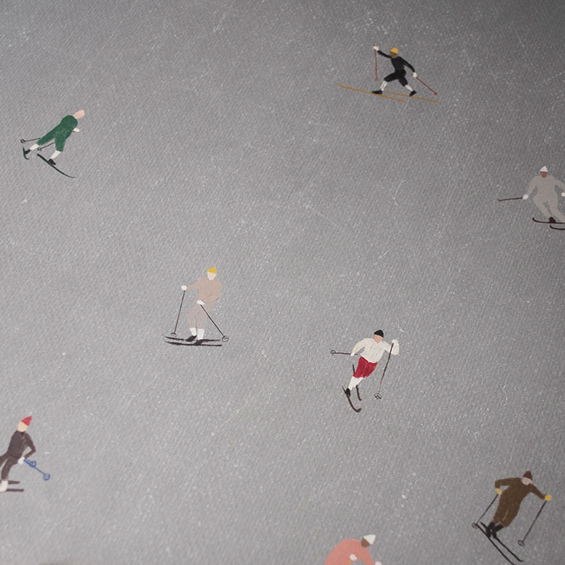 Skiers poster 50x70 cm, grey Skiers poster 50x70 cm, grey