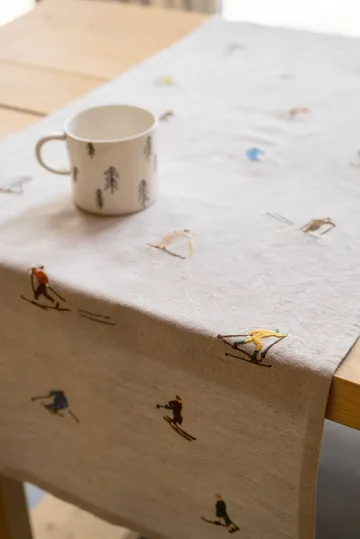 Skiers table runner - Natural, 45x150 cm - Fine Little Day