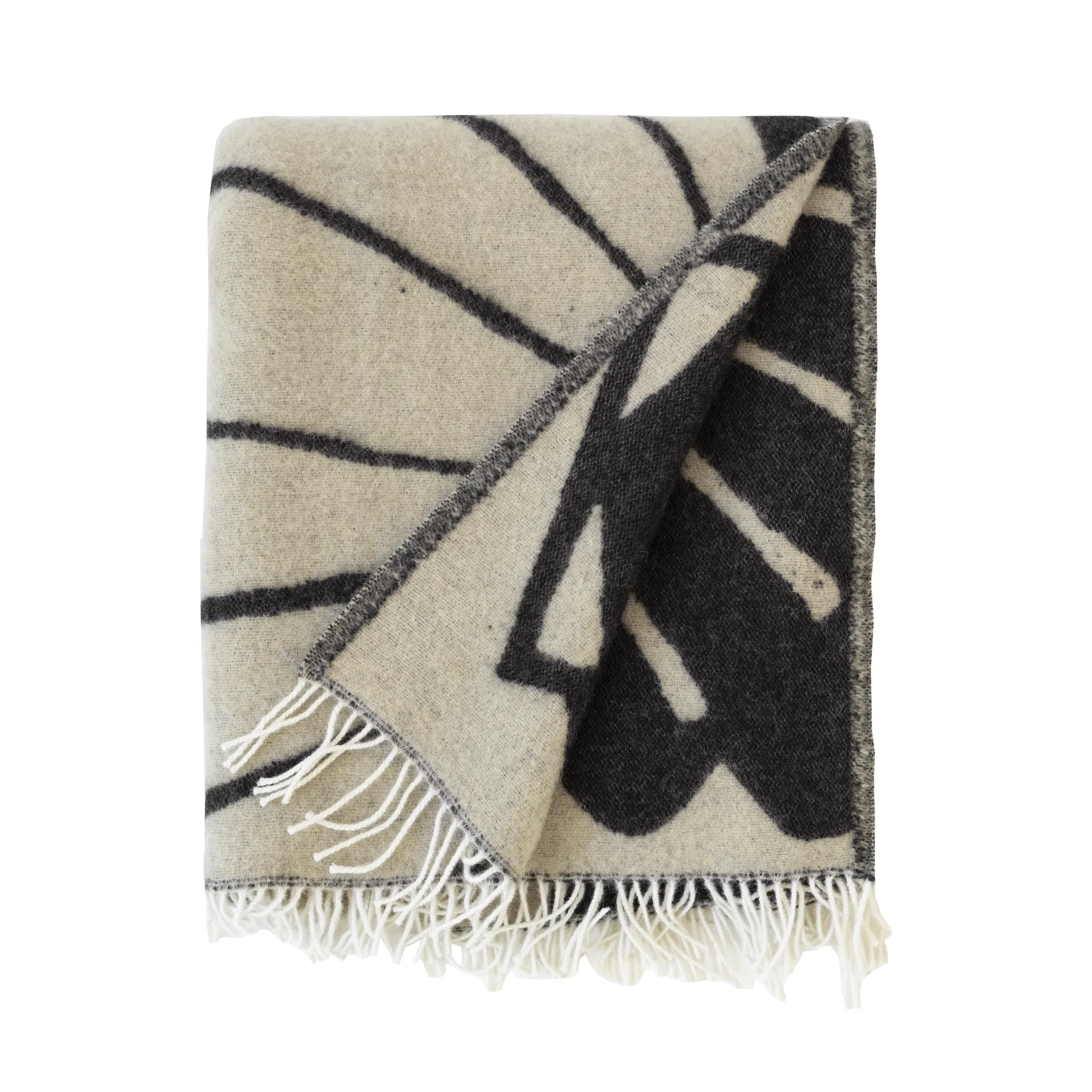 Snäcka throw 130x190 cm, Coal-Beige Fine Little Day