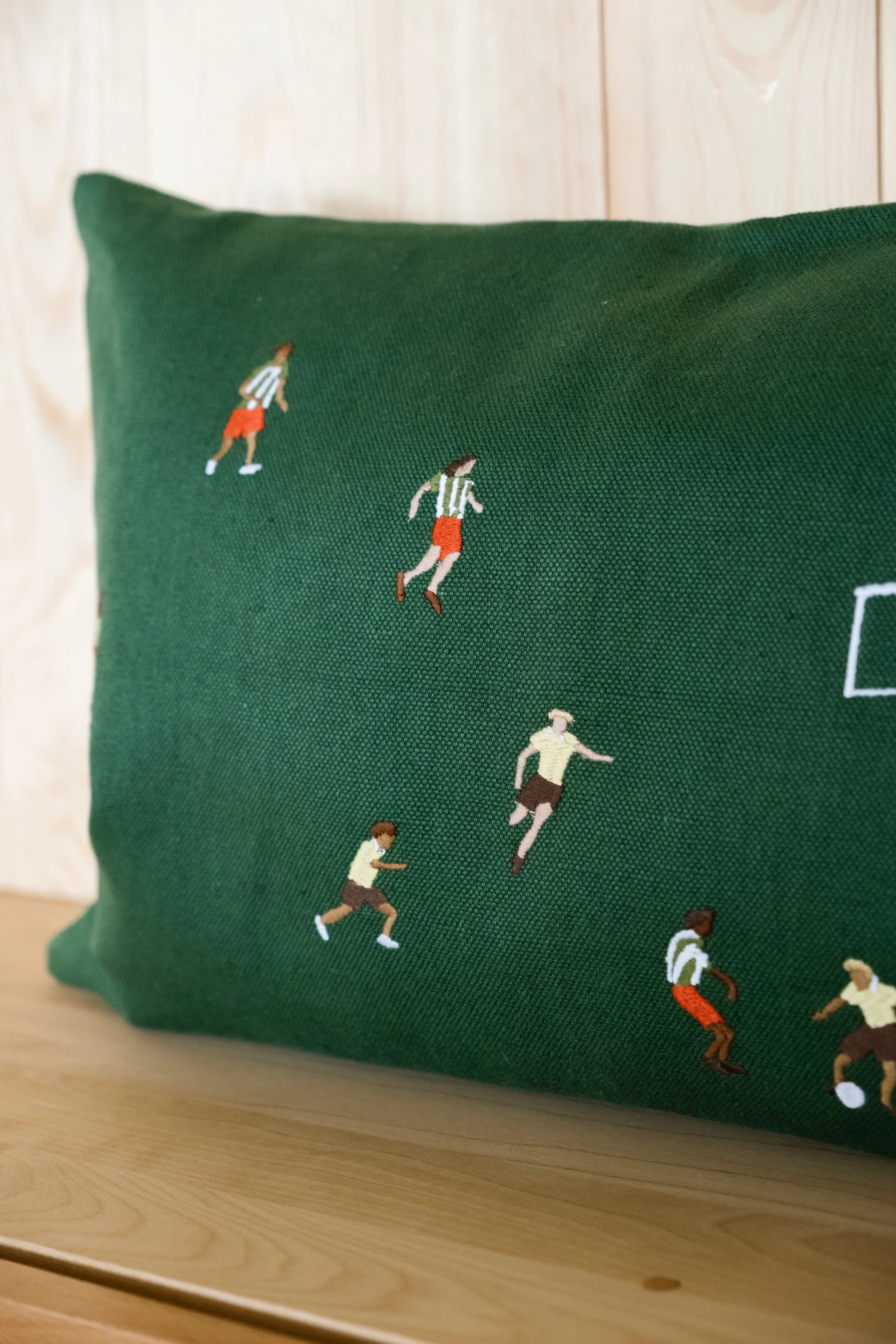 Soccer footboll pillowcase 58x38 cm, Green Fine Little Day