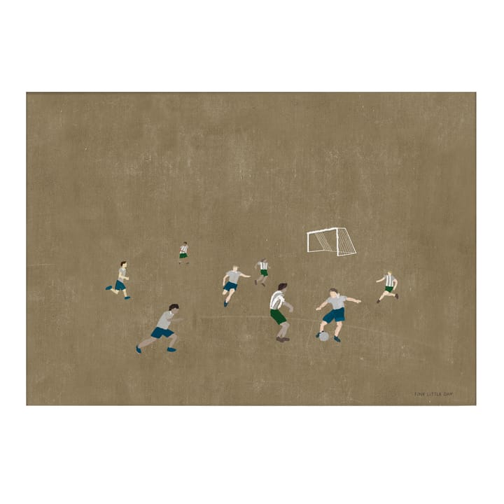 Soccer poster 50x70 cm - brown - Fine Little Day