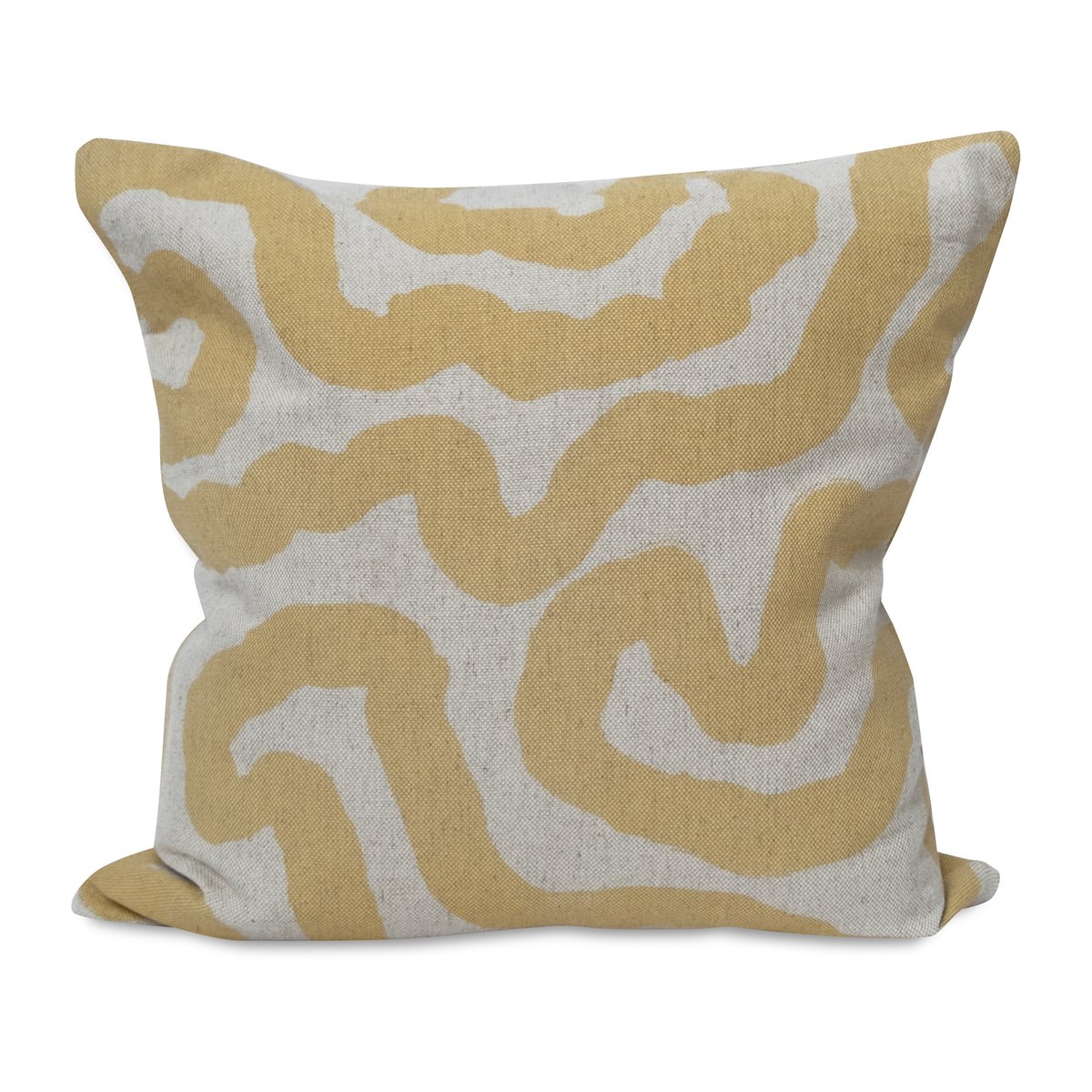 Fine Little Day Spår pillowcase 48x48 cm Yellow | Scandinavian Design | Cushion covers | Beige