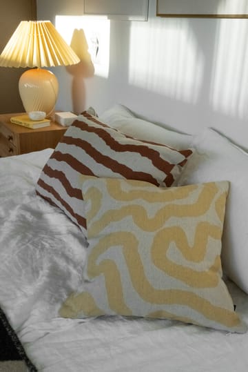 Spår pillowcase 48x48 cm - Yellow - Fine Little Day