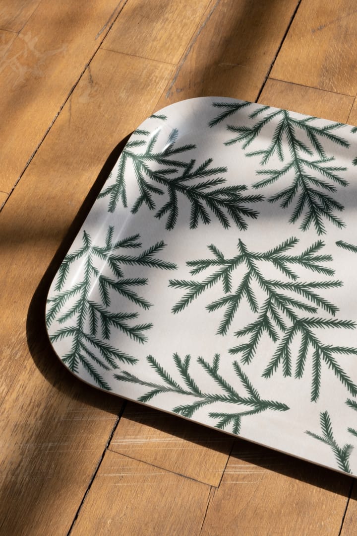 Spruce tree tray 22x43 cm - White-green - Fine Little Day