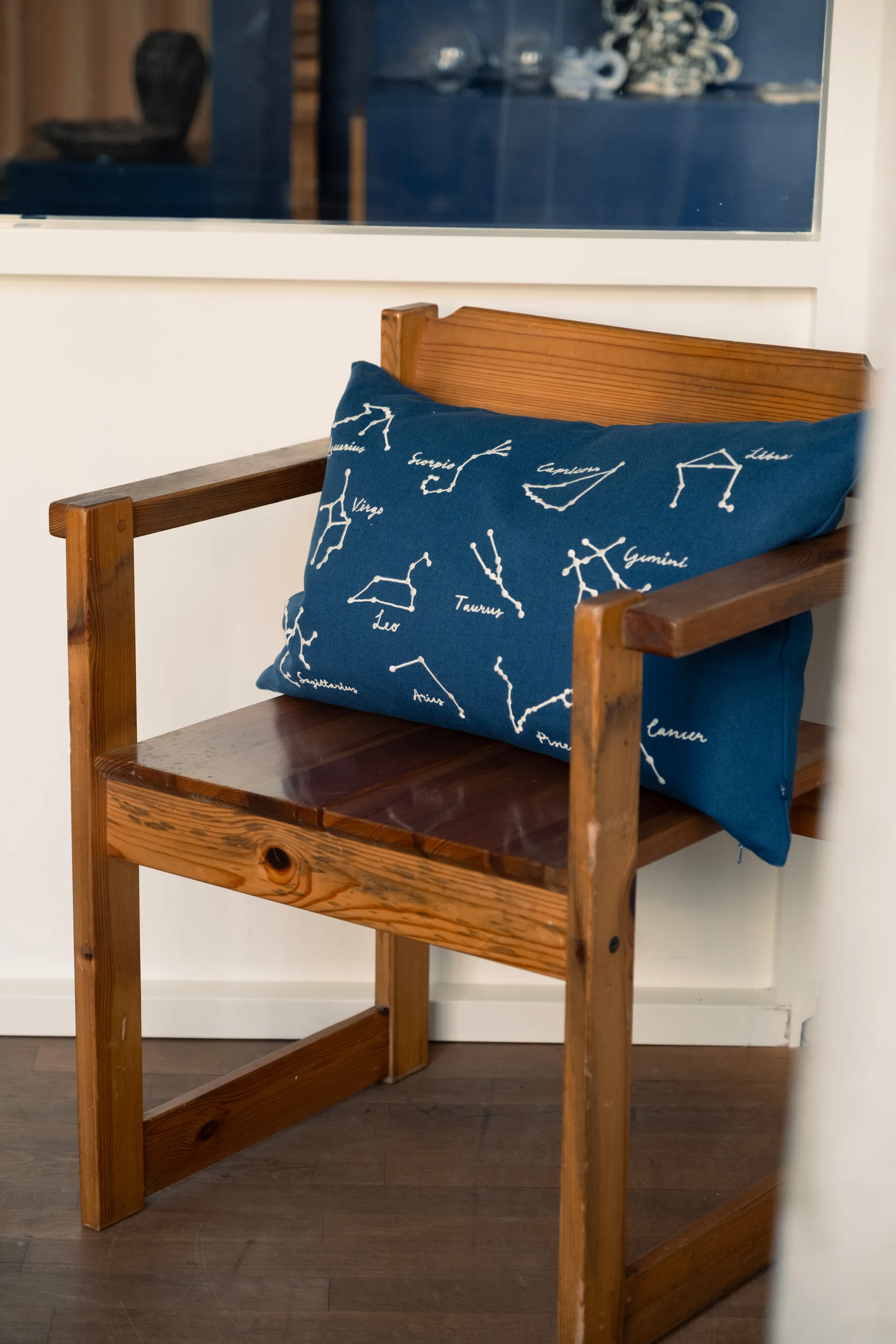 Star sign cushion cover 38x58 cm, Blue-White Fine Little Day