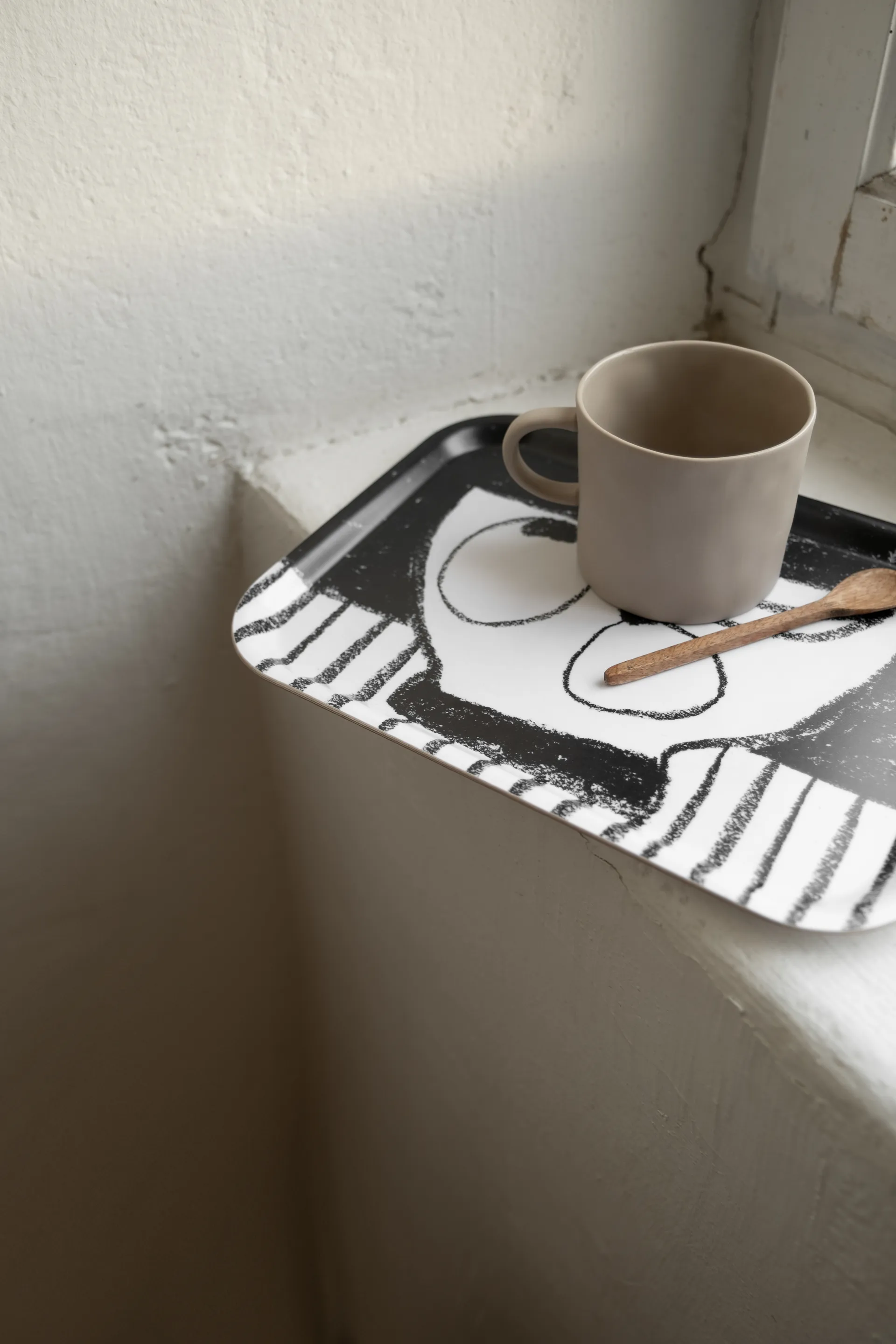 Stilleben tray 20x27 cm, Black-white Fine Little Day