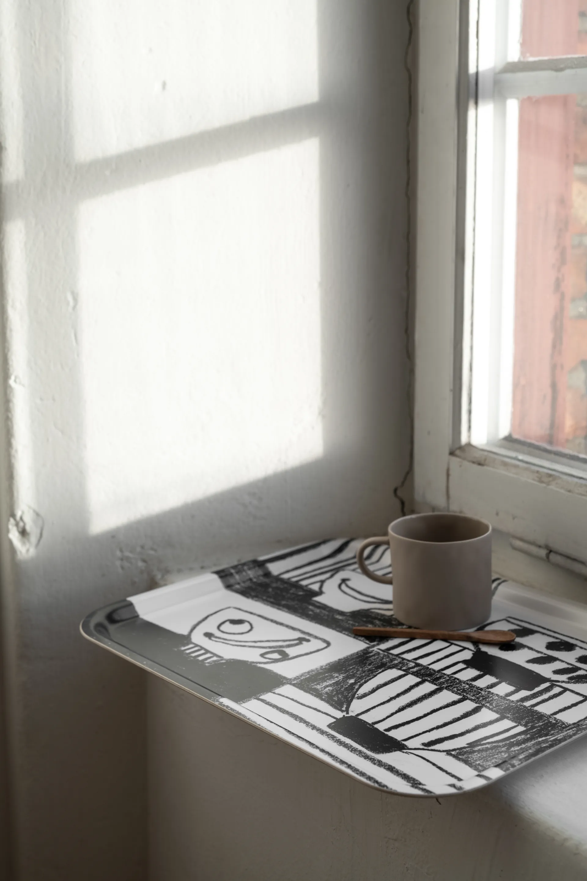 Stilleben tray 33x43 cm, Black-white Fine Little Day