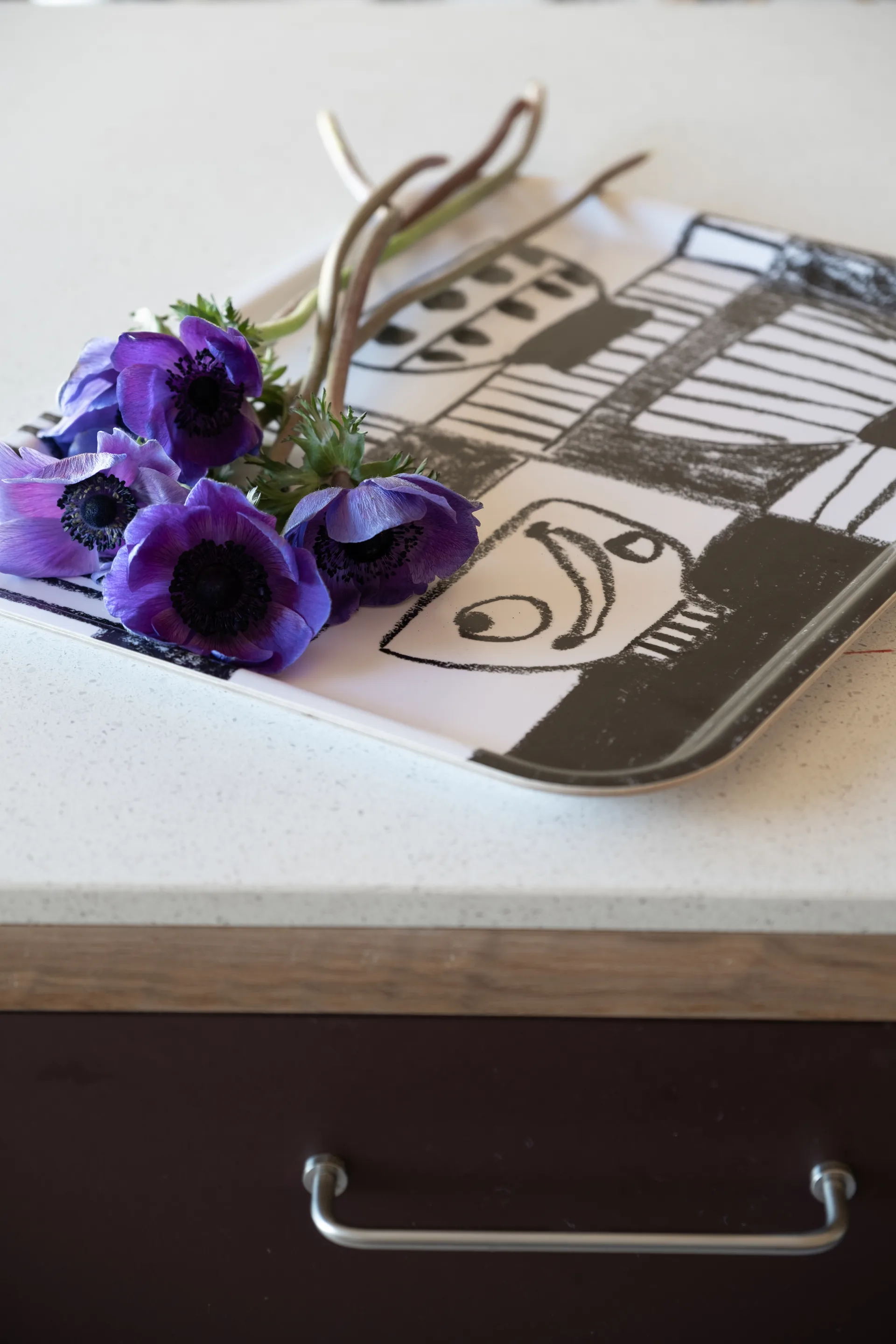 Stilleben tray 33x43 cm, Black-white Fine Little Day