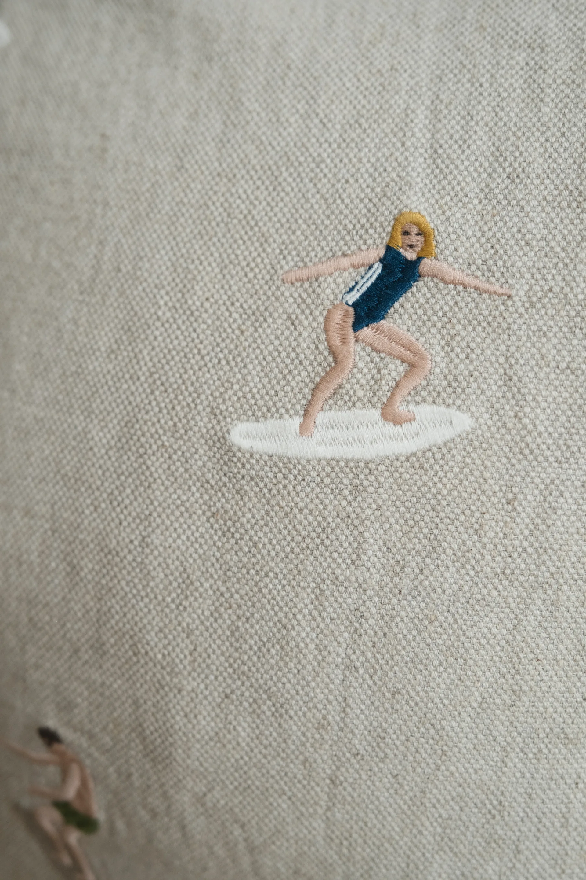 Surfers pillowcase 48x48 cm, Natural Fine Little Day