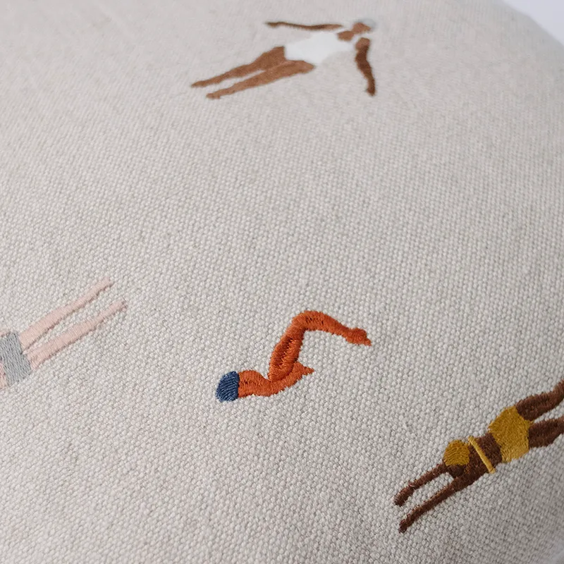 Swimmers cushion cover 48x48 cm, beige Fine Little Day