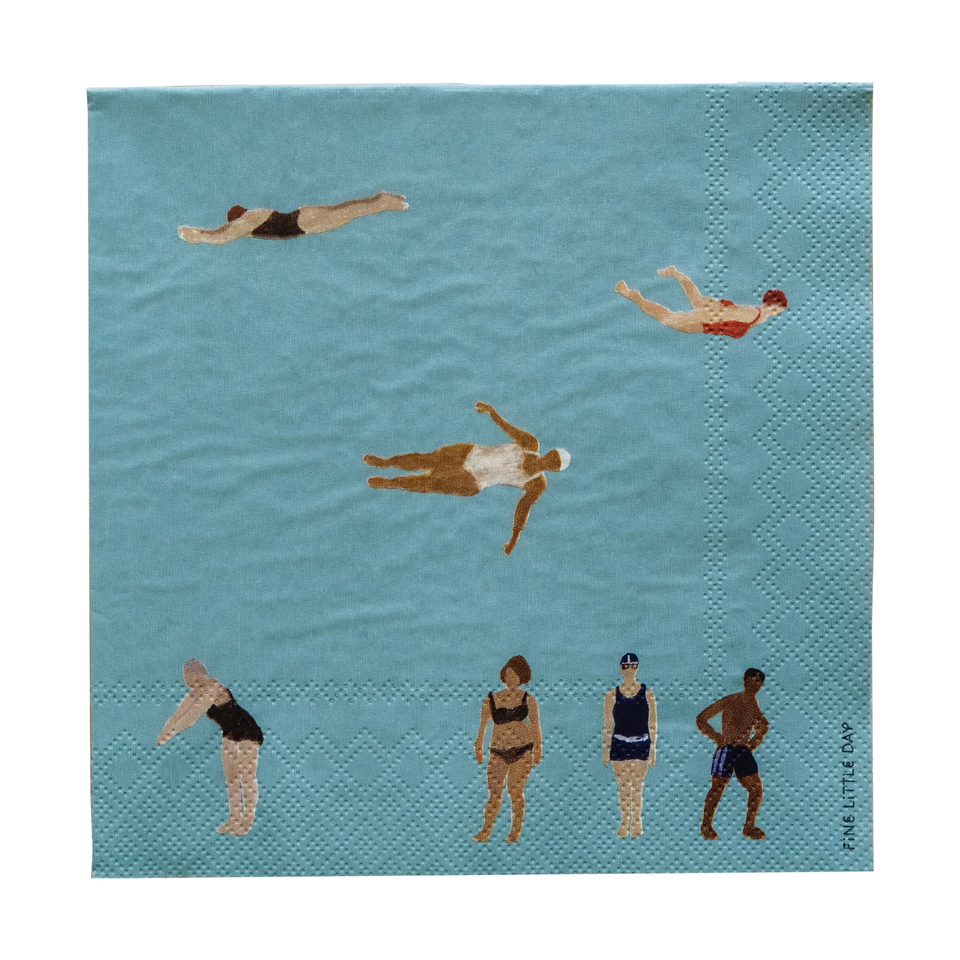 Swimmers paper napkins 33x33 cm 25-pack, Multi Fine Little Day