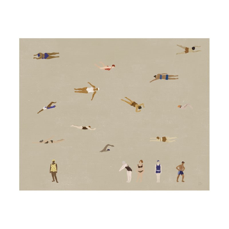 Fine Little Day Swimmers poster Beige, 40x50 cm