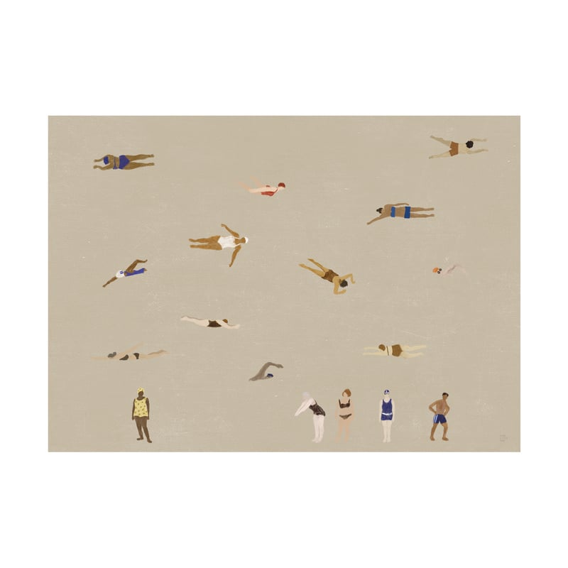 Fine Little Day Swimmers poster Beige, 50x70 cm
