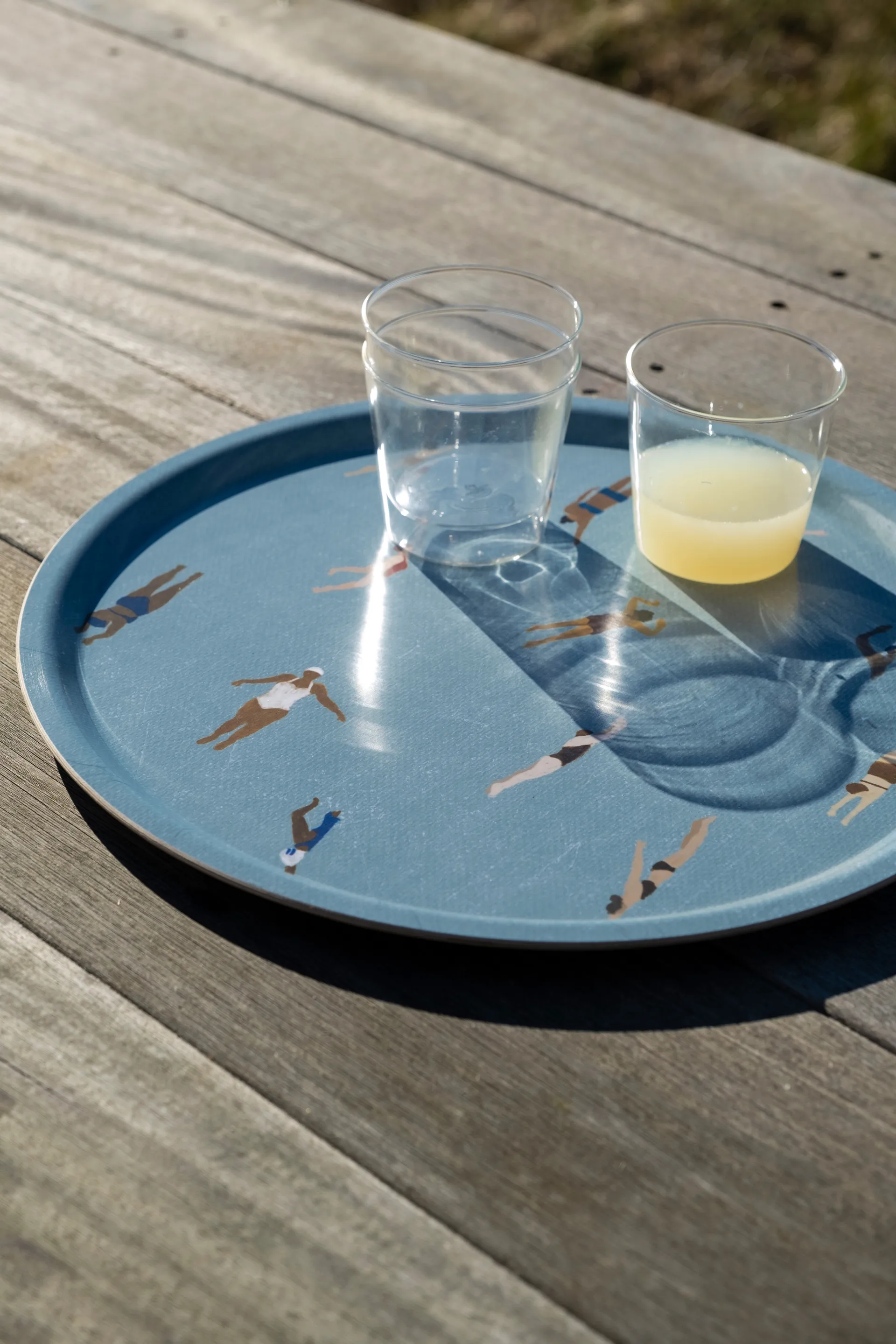 Swimmers tray Ø38 cm, Beige Fine Little Day