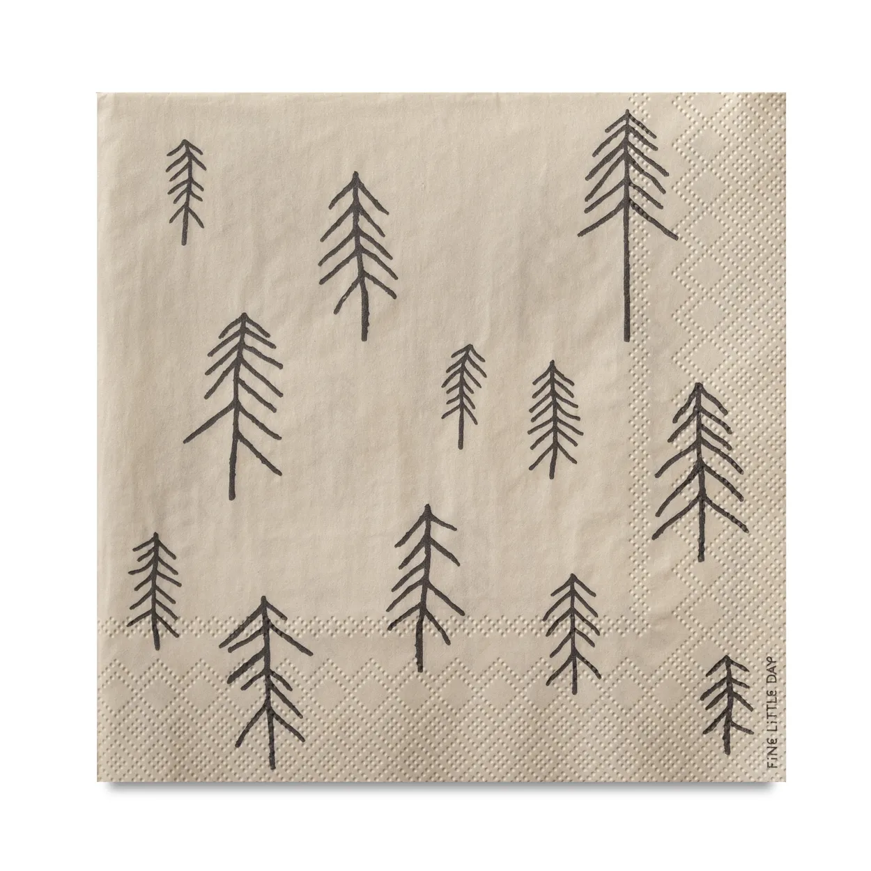 Fine Little Day Tall napkin 25-pack nature-brown | Scandinavian Design | Paper napkins | Beige