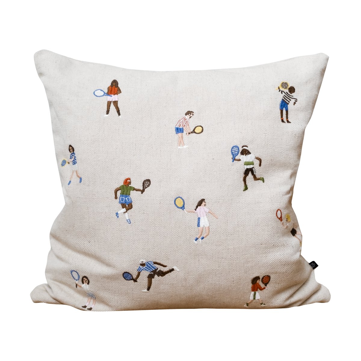 Fine Little Day Tennis pillowcase 48x48cm Natural | Scandinavian Design | Cushion covers | Beige
