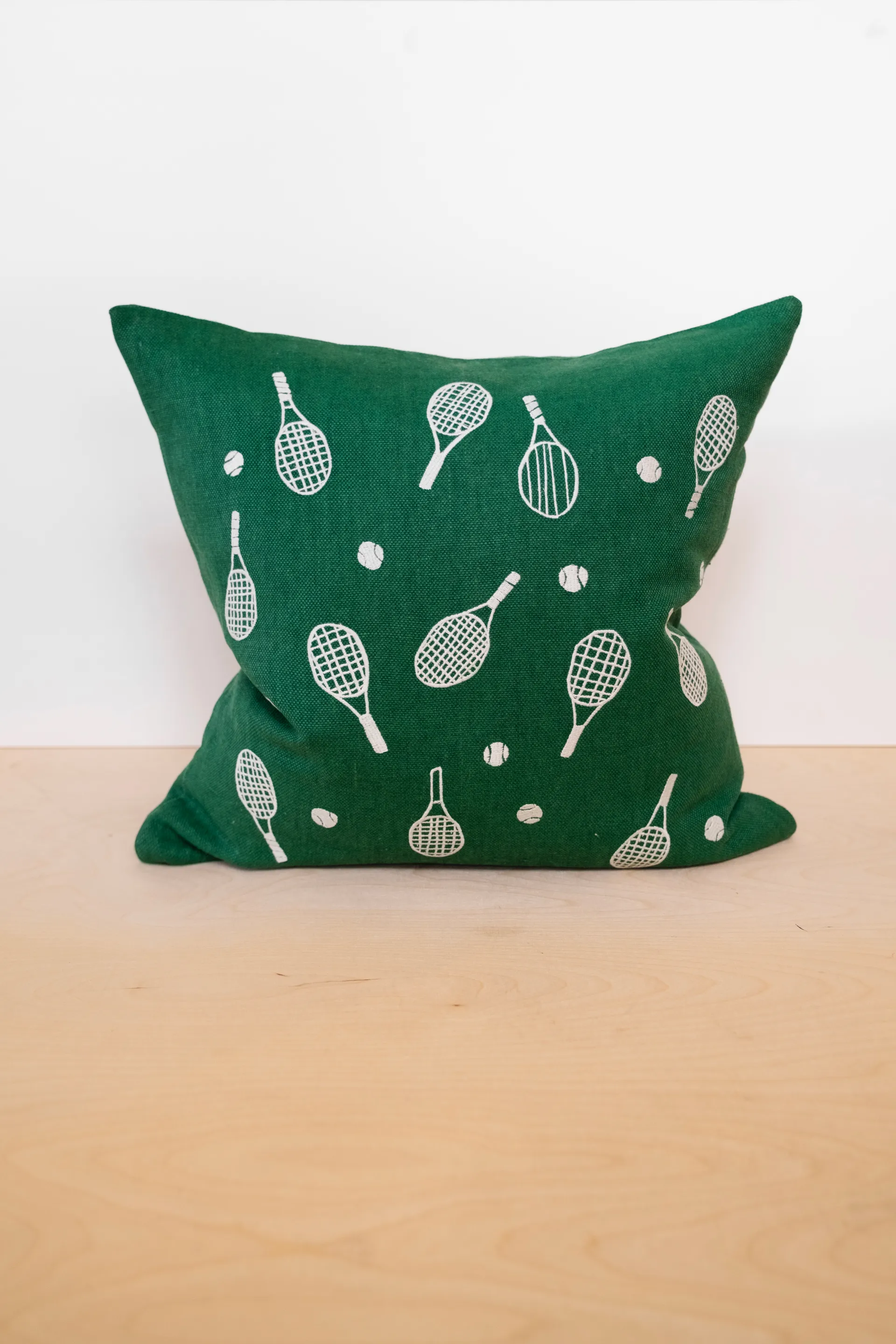Tennis racket cushion cover 48x48 cm, Green Fine Little Day