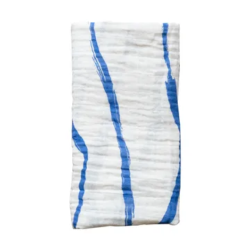 Våg muslin throw 120x120 cm - Blue - Fine Little Day