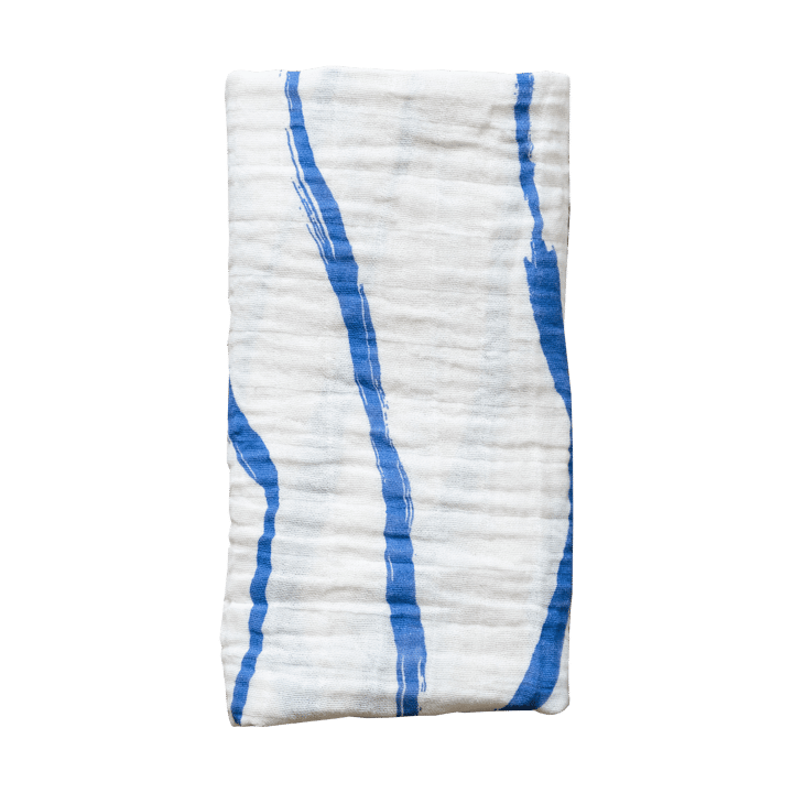 Våg muslin throw 120x120 cm - Blue - Fine Little Day