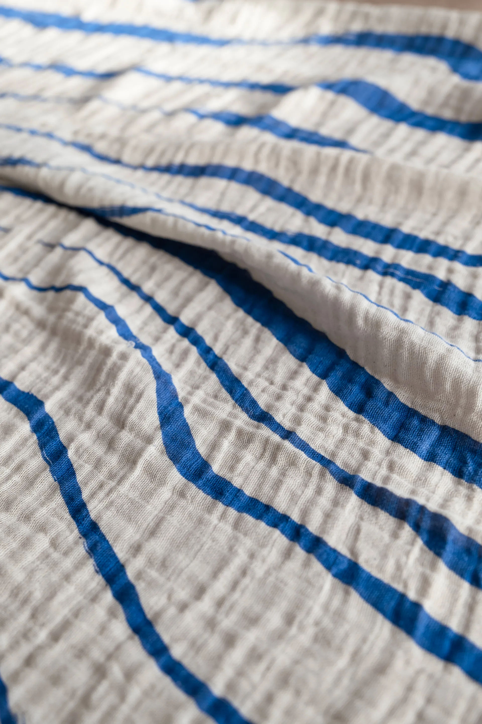 Våg muslin throw 120x120 cm, Blue Fine Little Day
