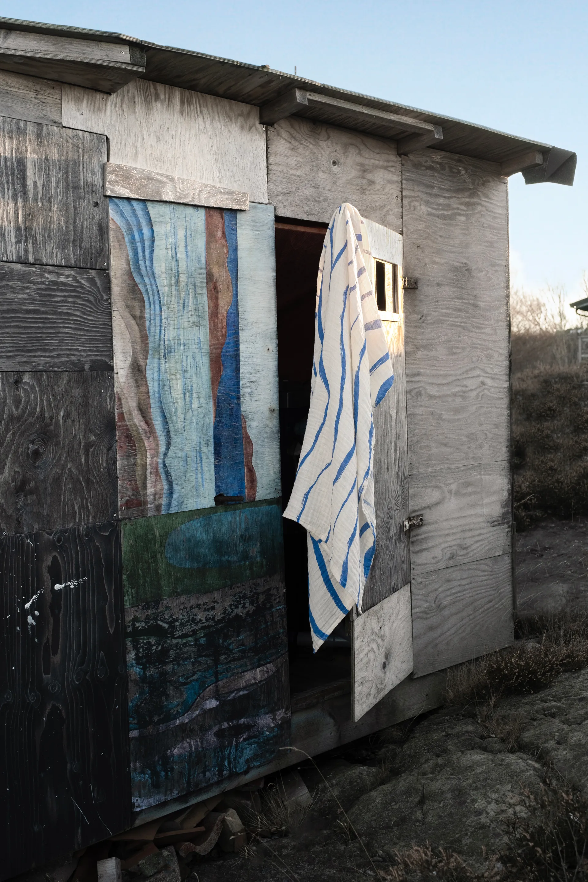 Våg muslin throw 120x120 cm, Blue Fine Little Day