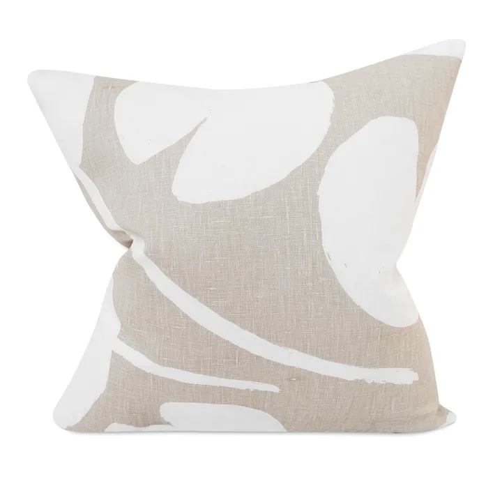 Water lilies cushion cover - beige-white, 48x48 cm - Fine Little Day