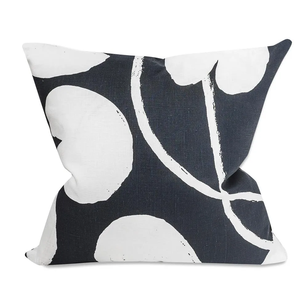 Water lilies cushion cover, blue-white, 48x48 cm Fine Little Day