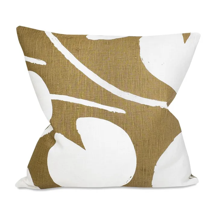 Water lilies cushion cover - yellow-white, 48x48 cm - Fine Little Day