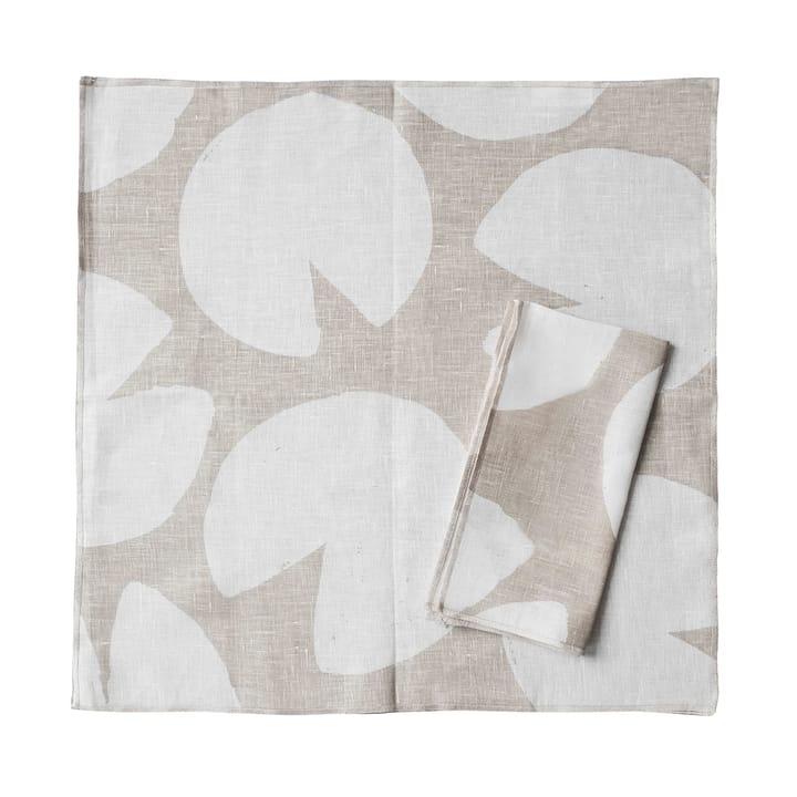 Water Lilies linen napkins 2-pack - sand (beige) - Fine Little Day