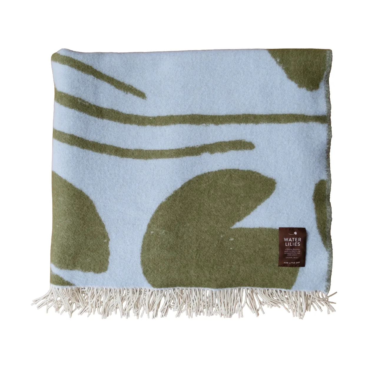 Fine Little Day Water lilies throw 130x220 cm Blue-green