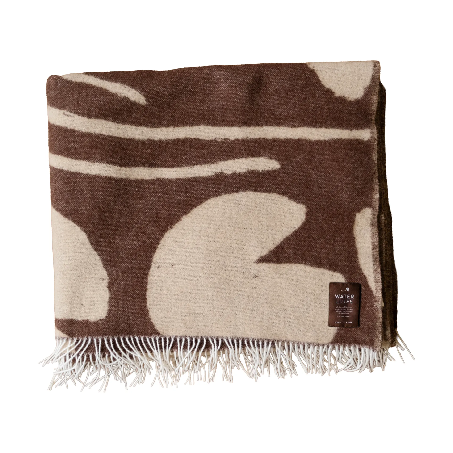 Water lilies throw 130x220 cm, Brown Fine Little Day