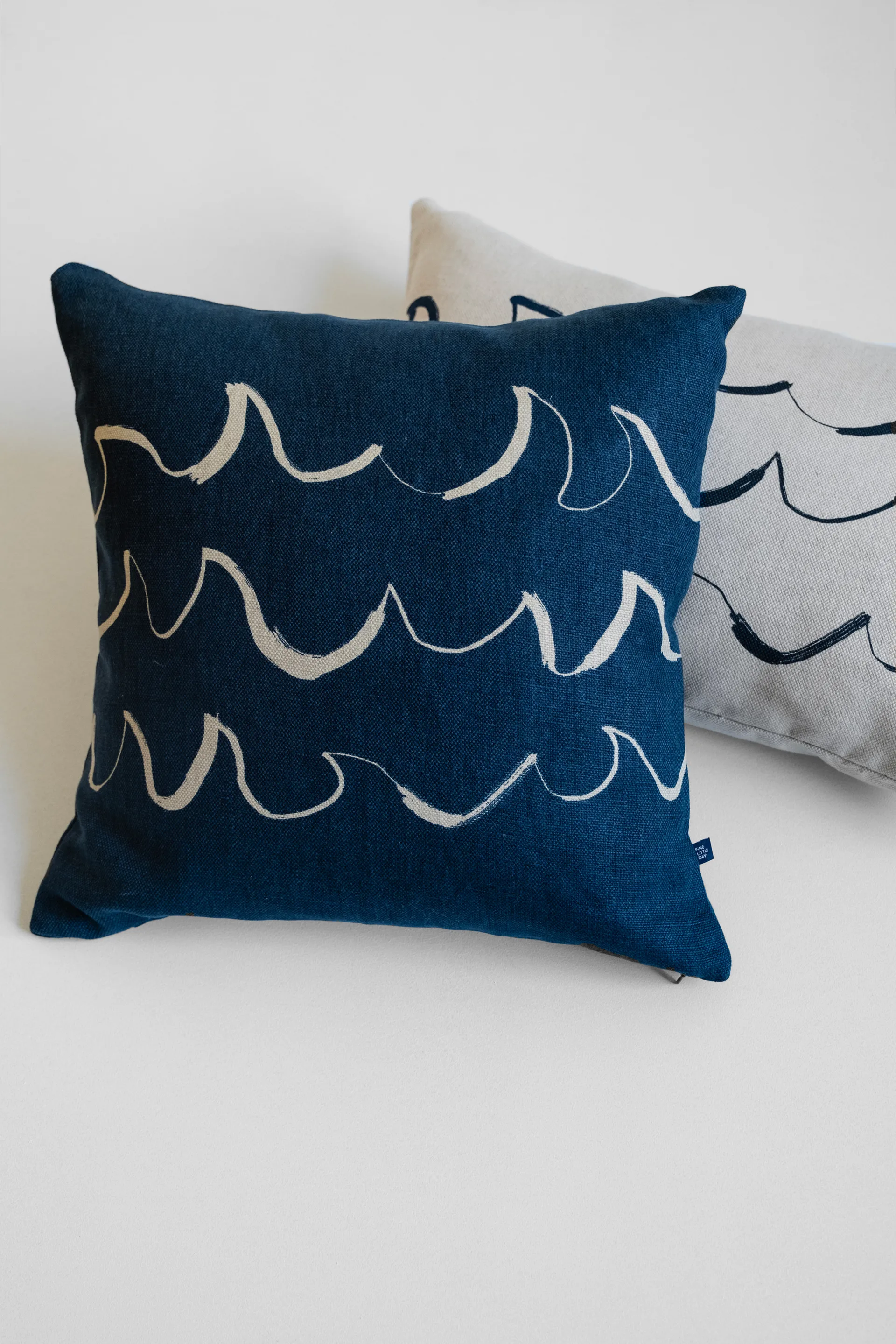 Wave cushion cover 48x48 cm, Blue Fine Little Day