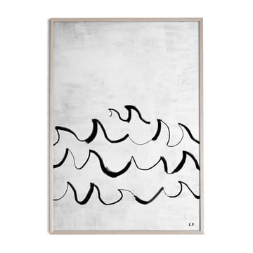 Wave poster 50x70 cm - Black-white - Fine Little Day