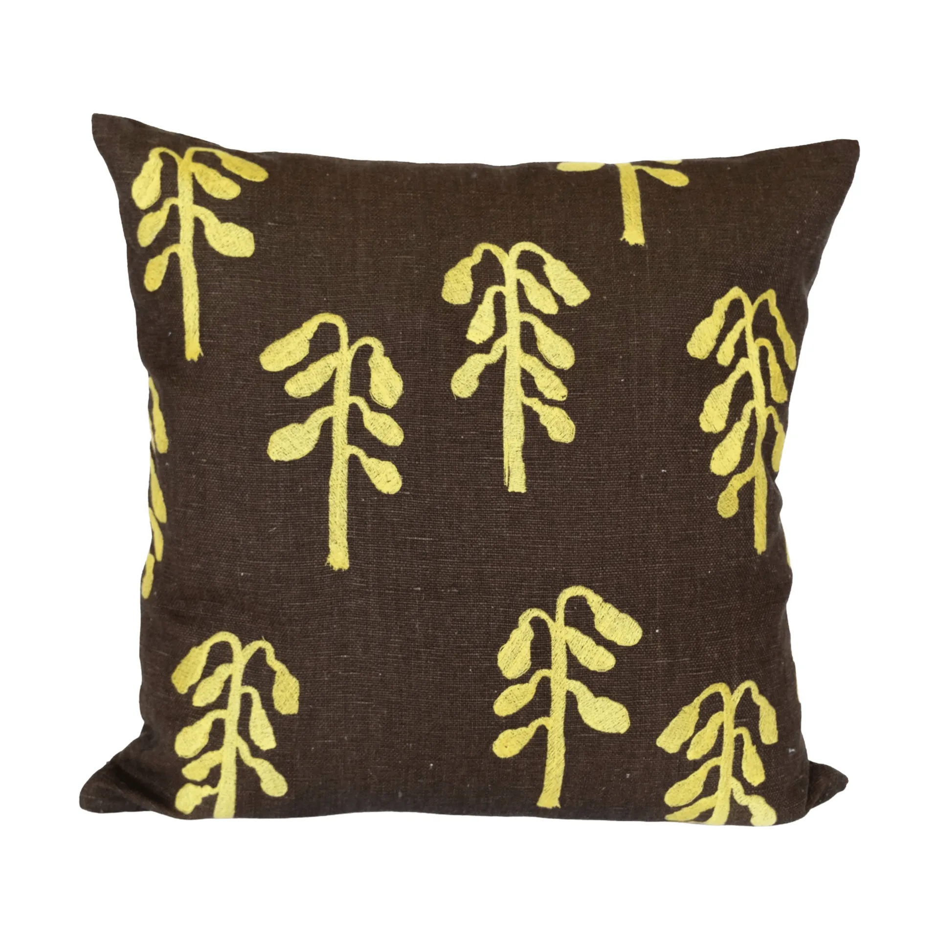Weeping birch cushion cover, Brown-yellow, 48x48 cm Fine Little Day