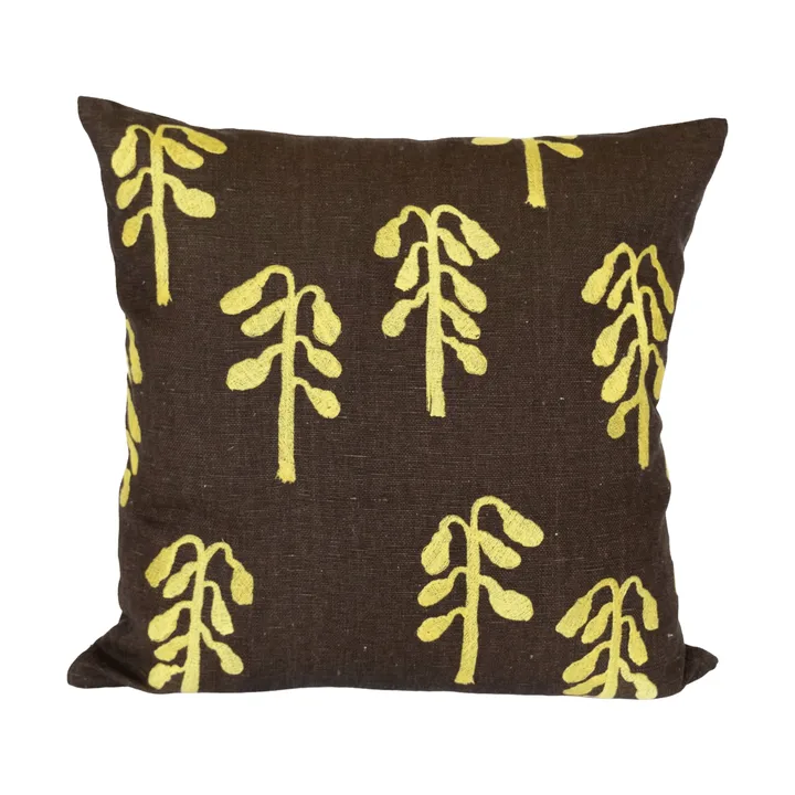 Weeping birch cushion cover - Brown-yellow, 48x48 cm - Fine Little Day
