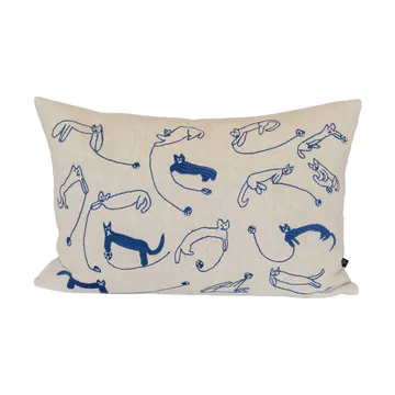 Yarn Cats cushion cover - Natural-blue, 35x58 cm - Fine Little Day