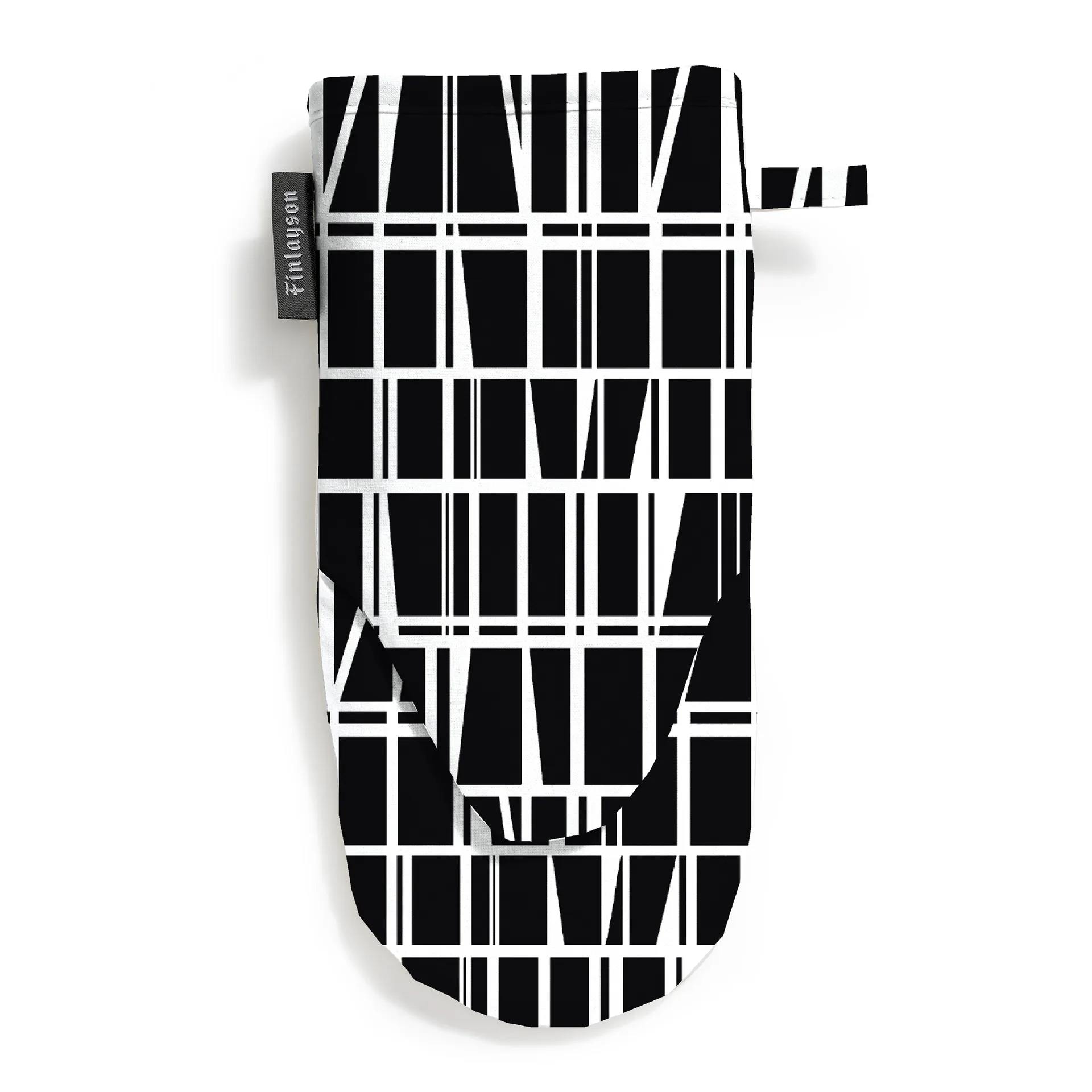 Coronna oven glove, Black - White Finlayson
