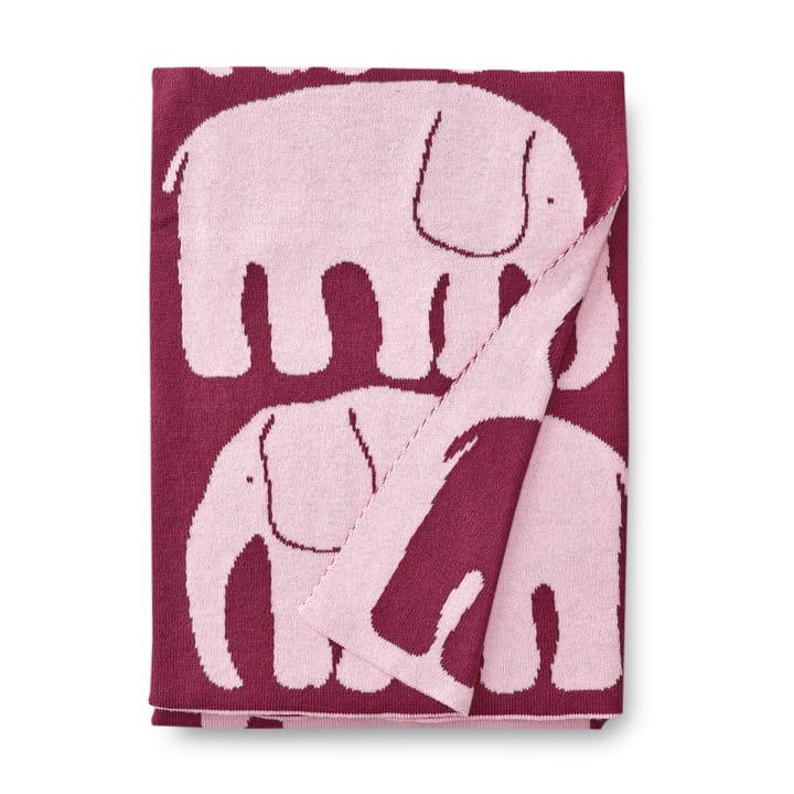 Elefantti baby blanket - Wine red - Finlayson