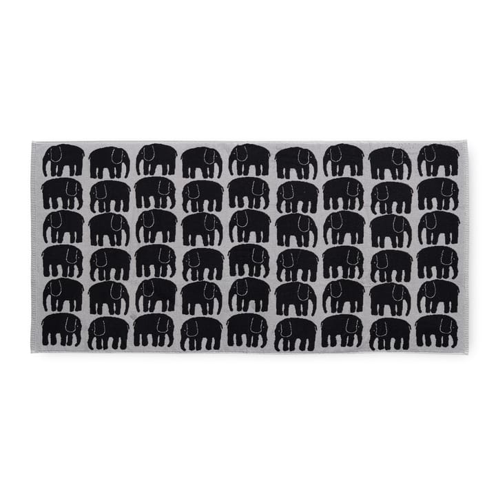 Elefantti bath towel, Black - Grey Finlayson