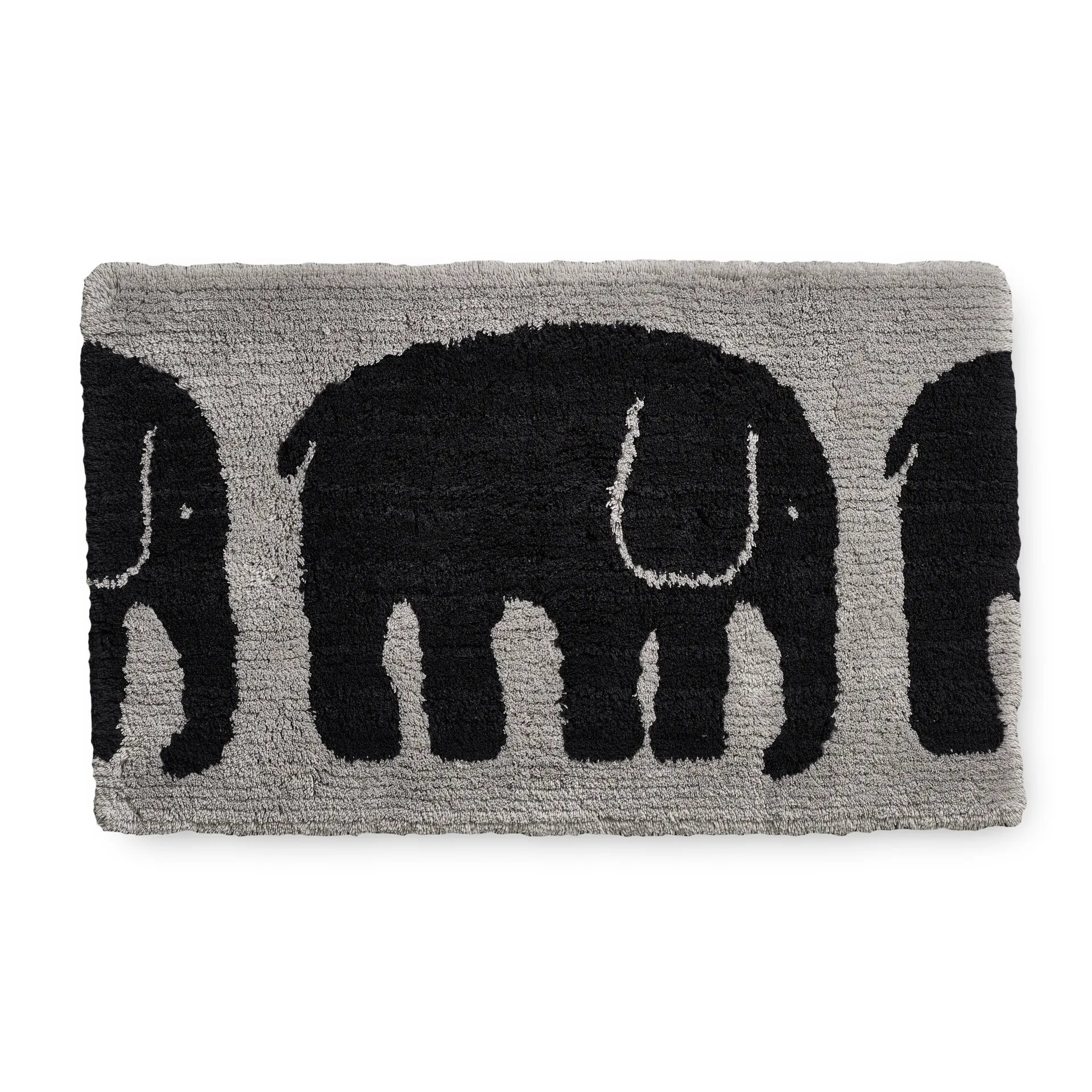 Elefantti bathroom rug, Black - Grey Finlayson