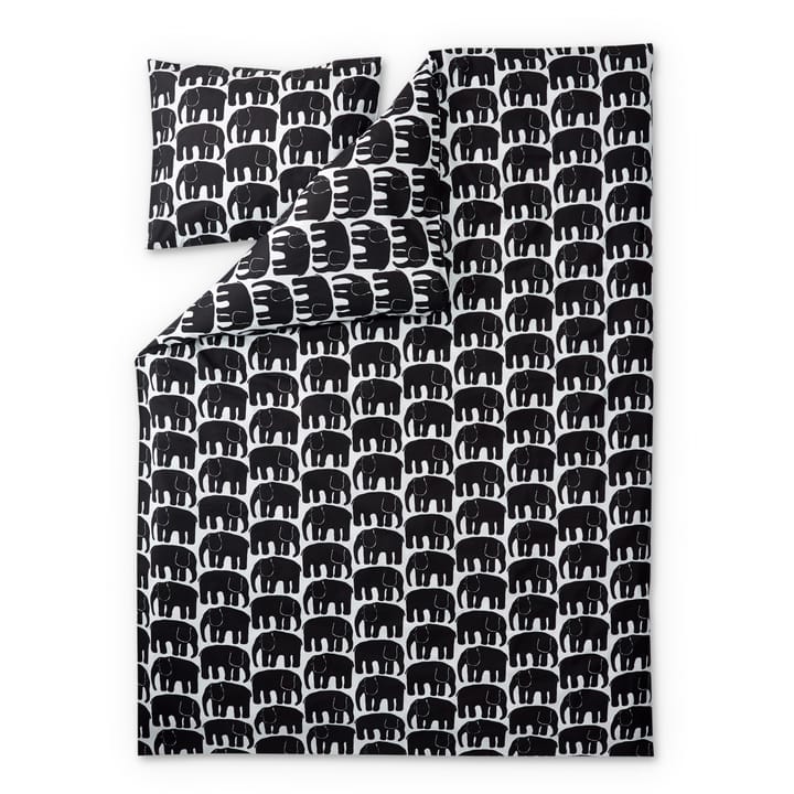 Elefantti bed set - black-white - Finlayson