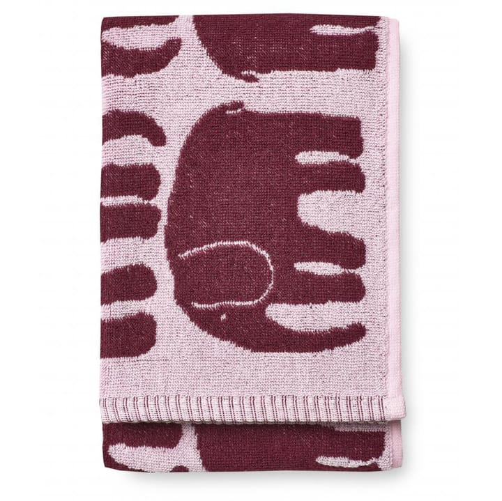 Elefantti hand towel 50x70 cm - Wine red-pink - Finlayson