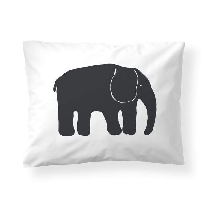 Elefantti pillowcase, Black Finlayson