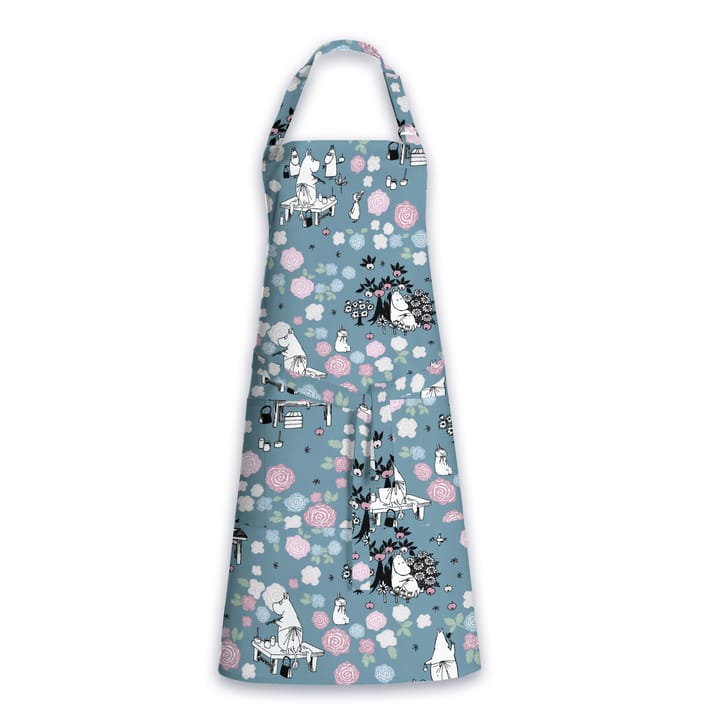 Moomin mamma day dreamer apron, Dark blue - Pink Finlayson